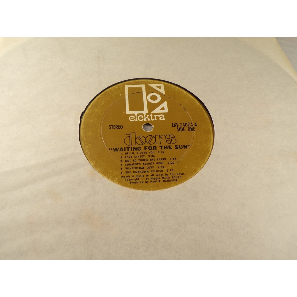 The Doors Waiting For The Sun Vinyl LP Record Elektra EKS74024 Gold Label Stereo